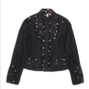 Ted Baker Jackets & Coats - Ted Baker Jean black floral polka dot jacket sz1/4 Ted Baker Jackets & Coats - Ted Baker Jean black floral polka dot jacket sz1/4